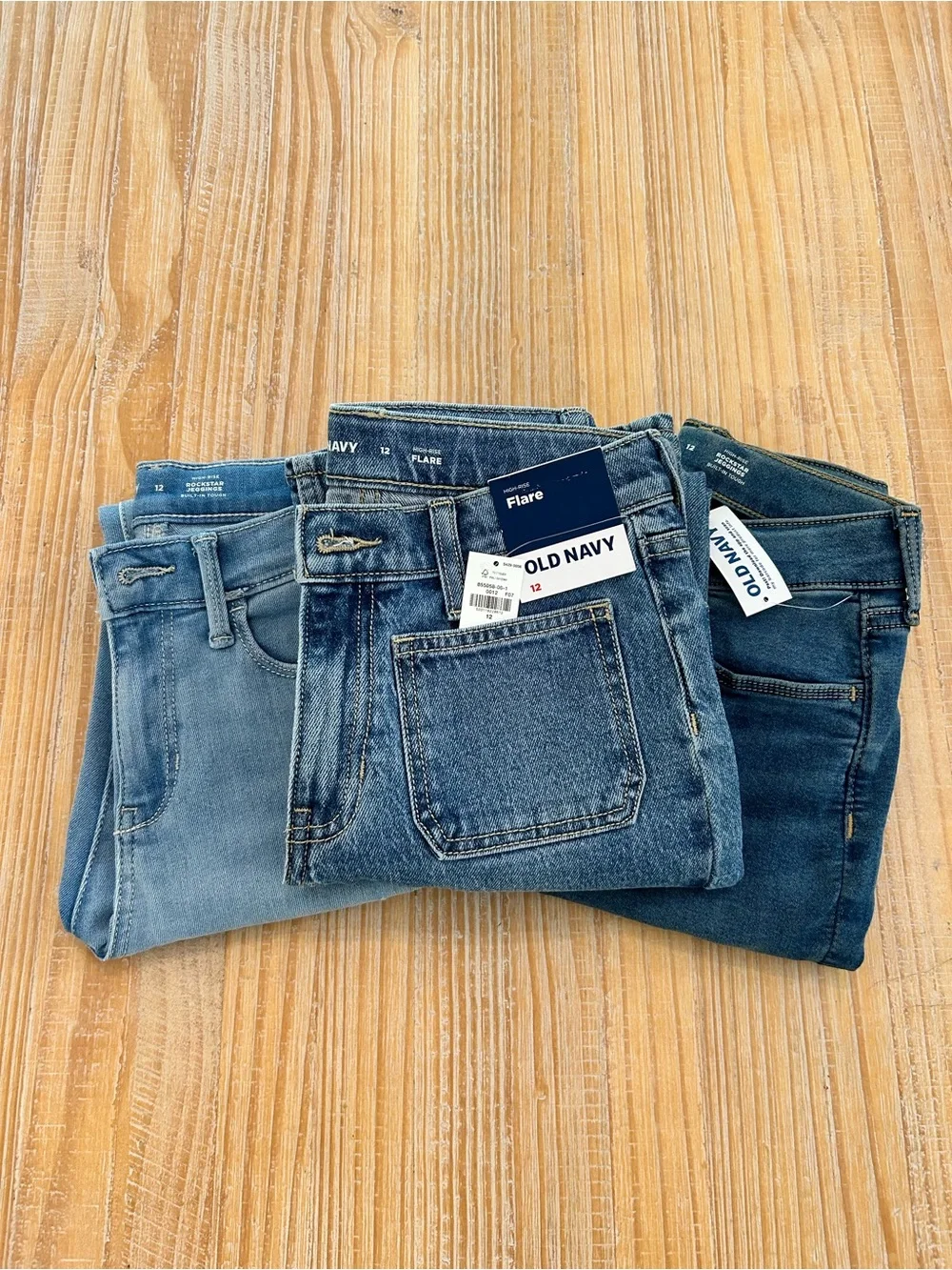 NWT Girls Size 12 Jean Bundle 3pc Rockstar Jeggings High Rise Flare